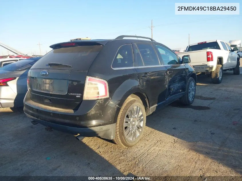 2008 Ford Edge Limited VIN: 2FMDK49C18BA29450 Lot: 40538635