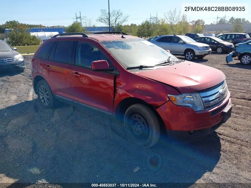 2008 Ford Edge Sel VIN: 2FMDK48C28BB08935 Lot: 40553037