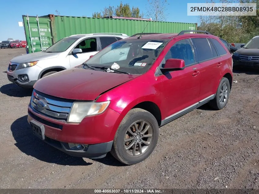 2008 Ford Edge Sel VIN: 2FMDK48C28BB08935 Lot: 40553037