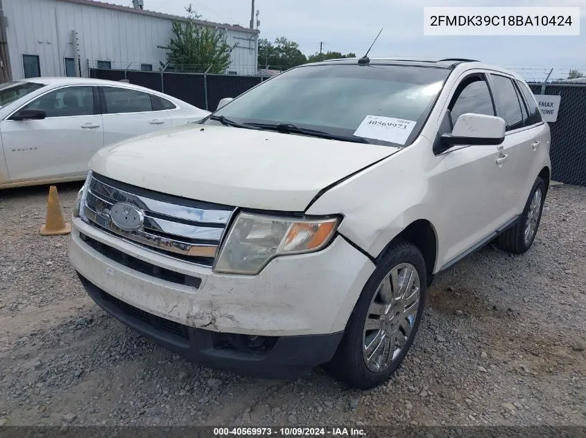 2008 Ford Edge Limited VIN: 2FMDK39C18BA10424 Lot: 40569973