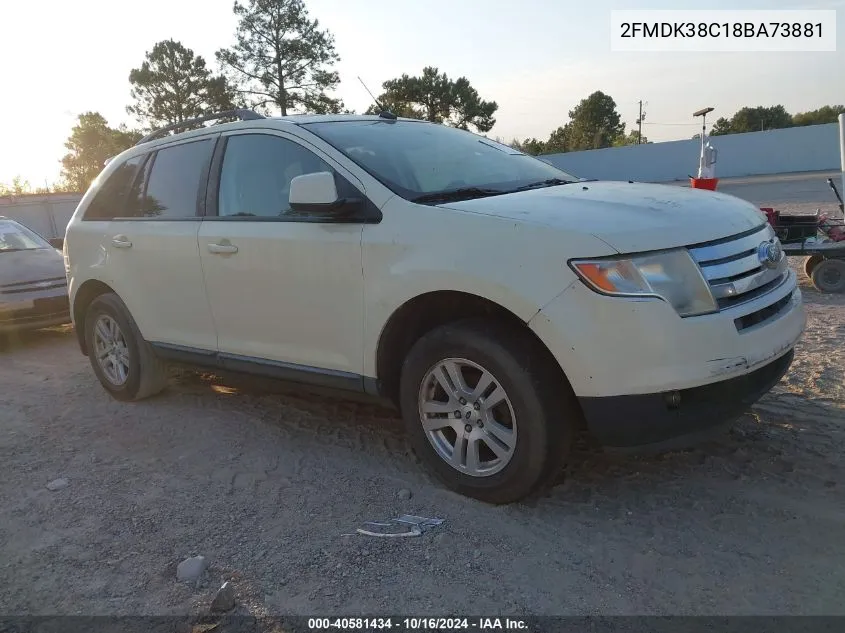 2008 Ford Edge Sel VIN: 2FMDK38C18BA73881 Lot: 40581434