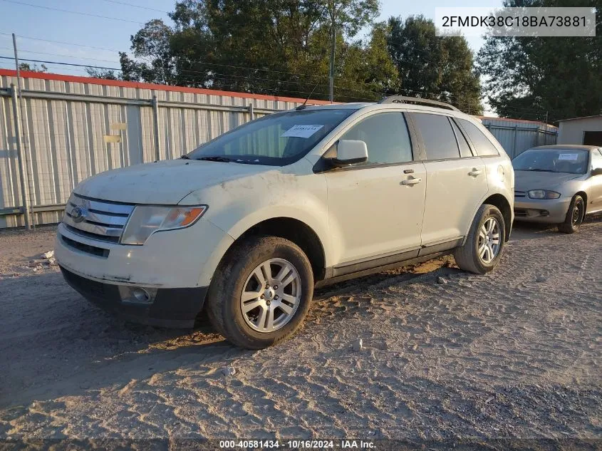 2008 Ford Edge Sel VIN: 2FMDK38C18BA73881 Lot: 40581434