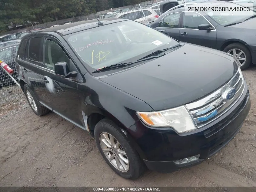 2008 Ford Edge Limited VIN: 2FMDK49C68BA46003 Lot: 40600836