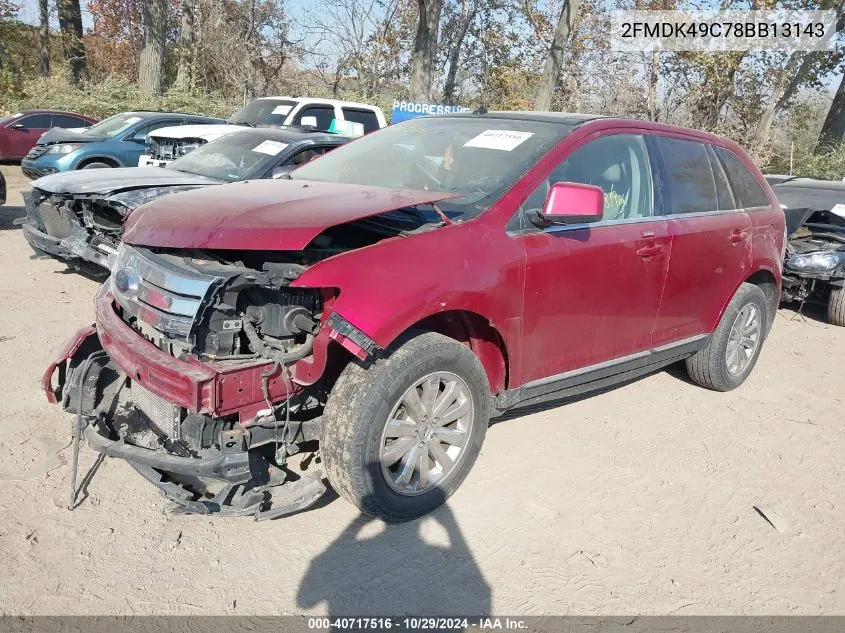 2008 Ford Edge Limited VIN: 2FMDK49C78BB13143 Lot: 40717516