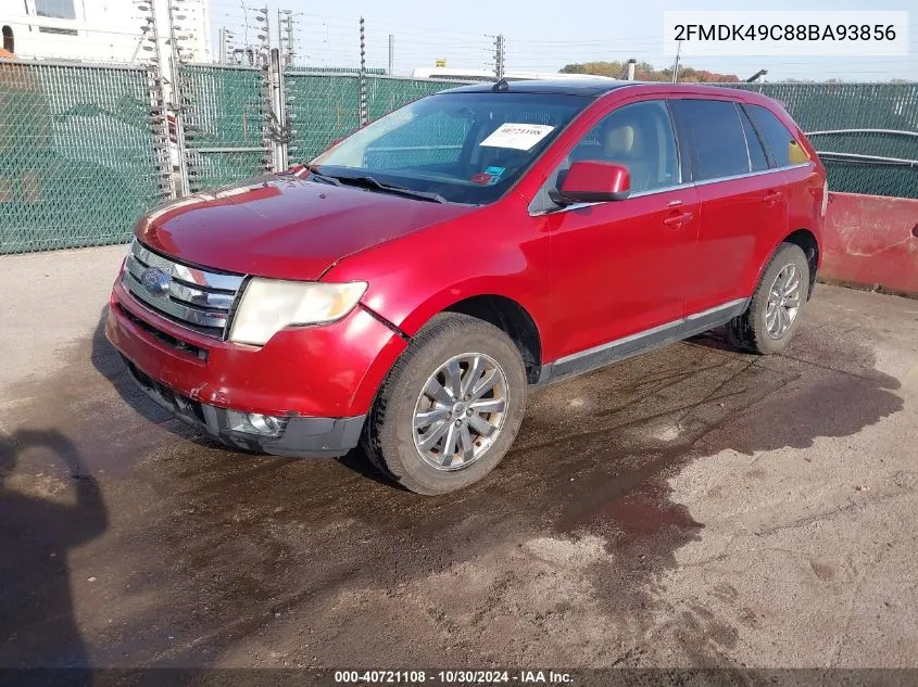 2008 Ford Edge Limited VIN: 2FMDK49C88BA93856 Lot: 40721108