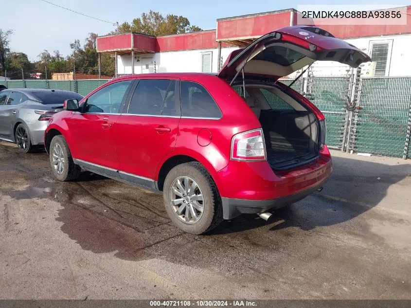 2008 Ford Edge Limited VIN: 2FMDK49C88BA93856 Lot: 40721108