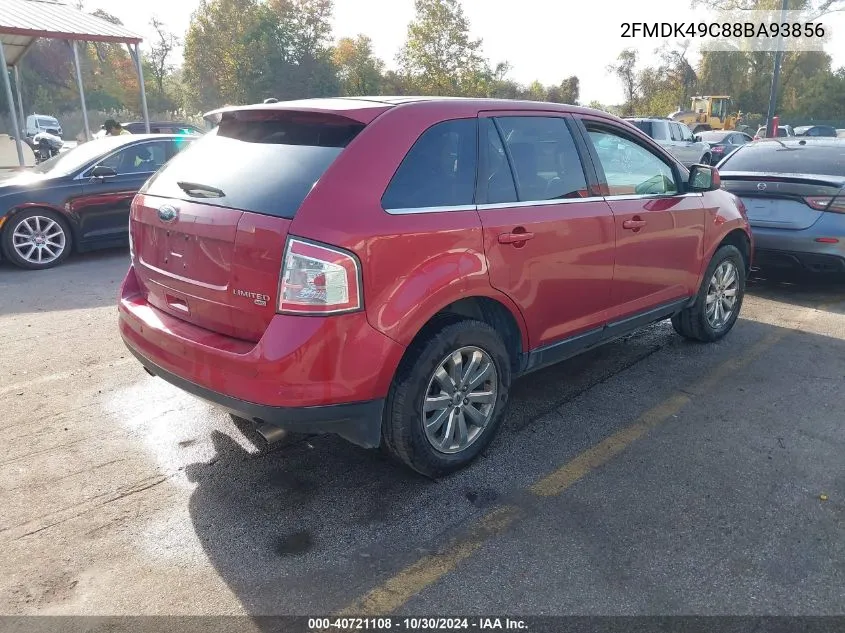 2008 Ford Edge Limited VIN: 2FMDK49C88BA93856 Lot: 40721108