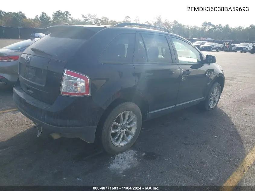 2FMDK36C38BA59693 2008 Ford Edge Se