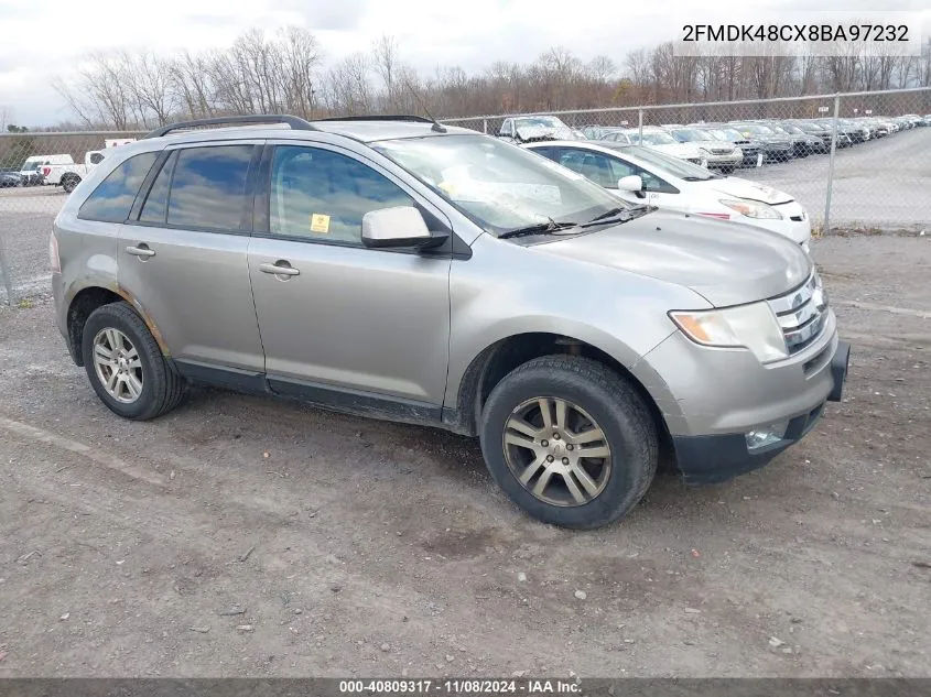 2008 Ford Edge Sel VIN: 2FMDK48CX8BA97232 Lot: 40809317