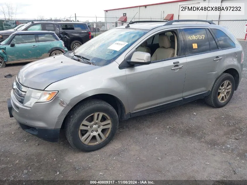 2008 Ford Edge Sel VIN: 2FMDK48CX8BA97232 Lot: 40809317