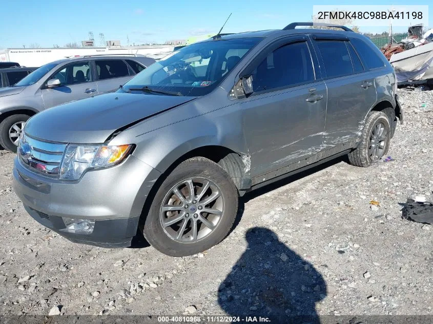 2008 Ford Edge Sel VIN: 2FMDK48C98BA41198 Lot: 40810968