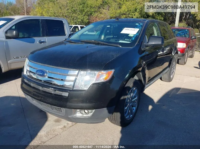 2008 Ford Edge Limited VIN: 2FMDK39C98BA49794 Lot: 40821687