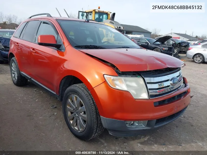 2008 Ford Edge Sel VIN: 2FMDK48C68BB45132 Lot: 40838780