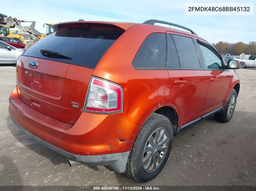 2008 Ford Edge Sel VIN: 2FMDK48C68BB45132 Lot: 40838780