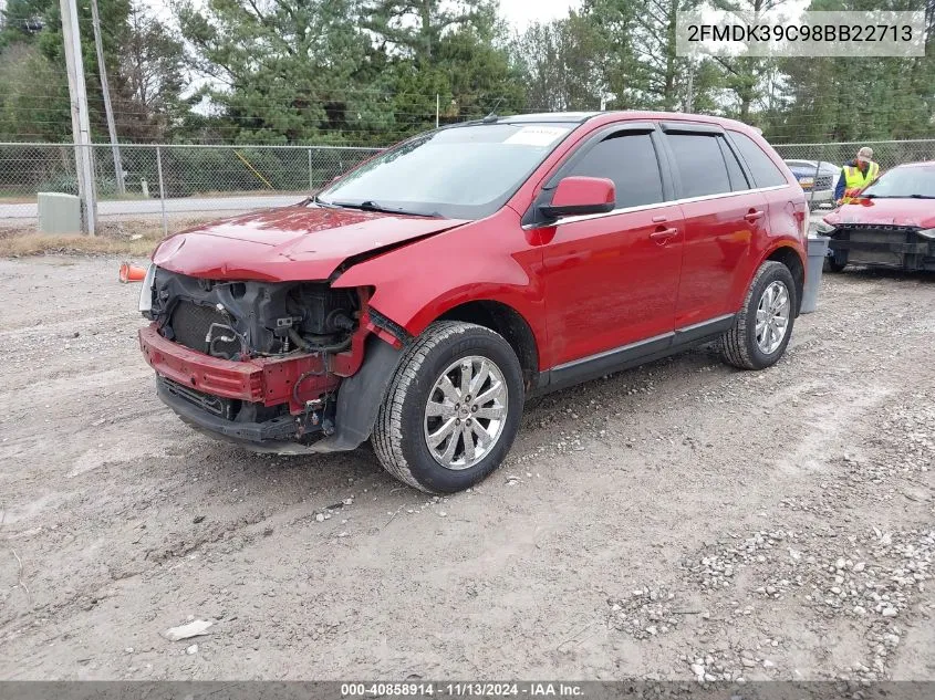 2008 Ford Edge Limited VIN: 2FMDK39C98BB22713 Lot: 40858914