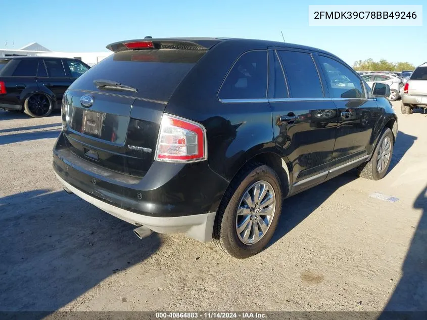 2008 Ford Edge Limited VIN: 2FMDK39C78BB49246 Lot: 40864883