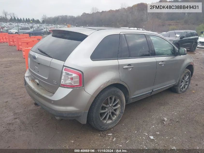 2008 Ford Edge Sel VIN: 2FMDK48C38BB49431 Lot: 40868196