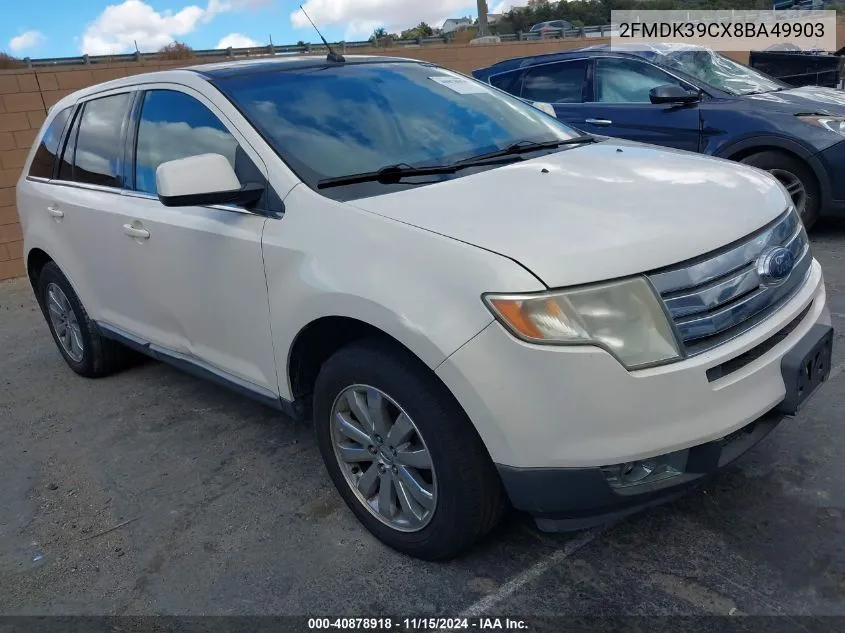 2008 Ford Edge Limited VIN: 2FMDK39CX8BA49903 Lot: 40878918