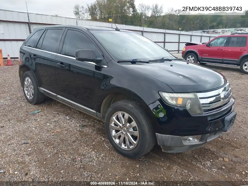 2008 Ford Edge Limited VIN: 2FMDK39C48BB39743 Lot: 40899926