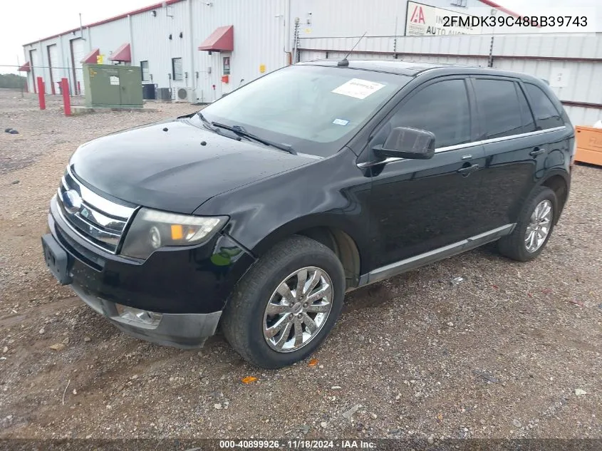 2008 Ford Edge Limited VIN: 2FMDK39C48BB39743 Lot: 40899926