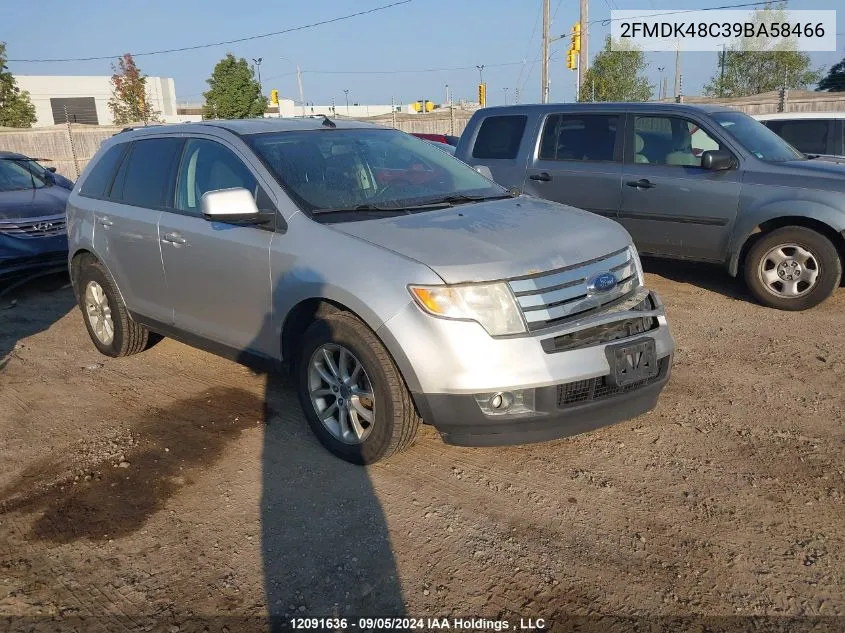 2009 Ford Edge VIN: 2FMDK48C39BA58466 Lot: 12091636