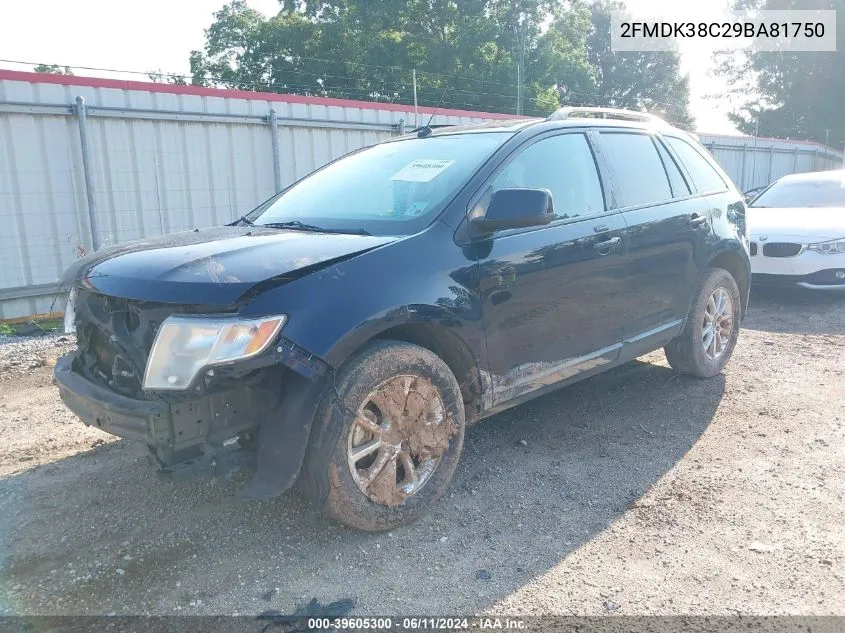 2009 Ford Edge Sel VIN: 2FMDK38C29BA81750 Lot: 39605300