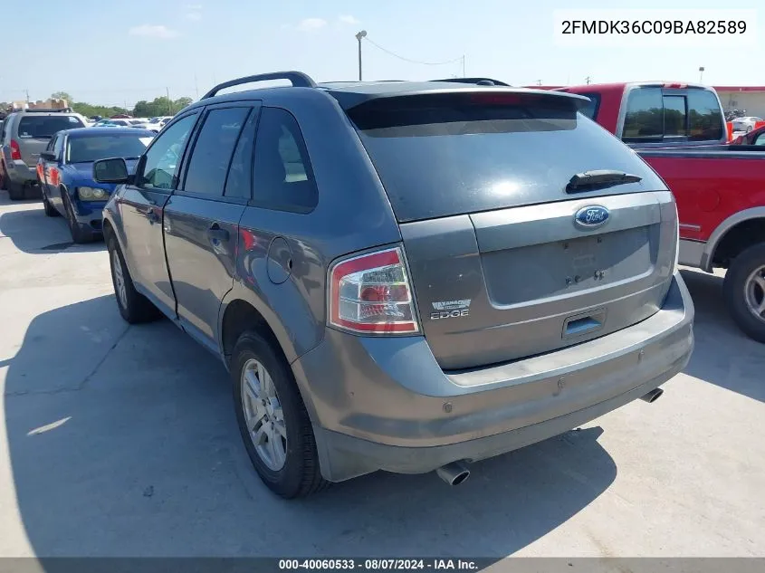 2009 Ford Edge Se VIN: 2FMDK36C09BA82589 Lot: 40060533