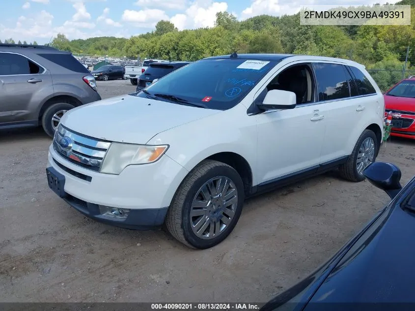 2009 Ford Edge Limited VIN: 2FMDK49CX9BA49391 Lot: 40090201