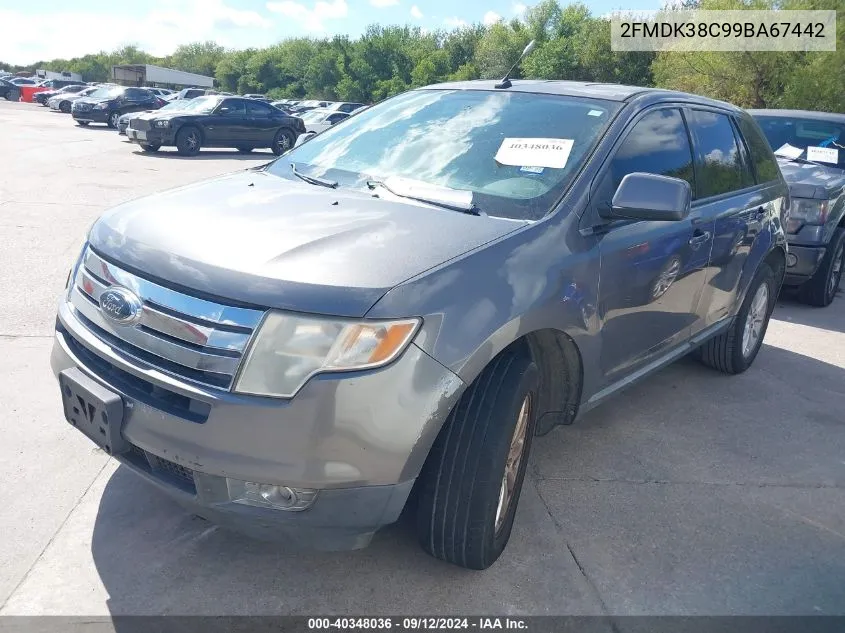 2009 Ford Edge Sel VIN: 2FMDK38C99BA67442 Lot: 40348036