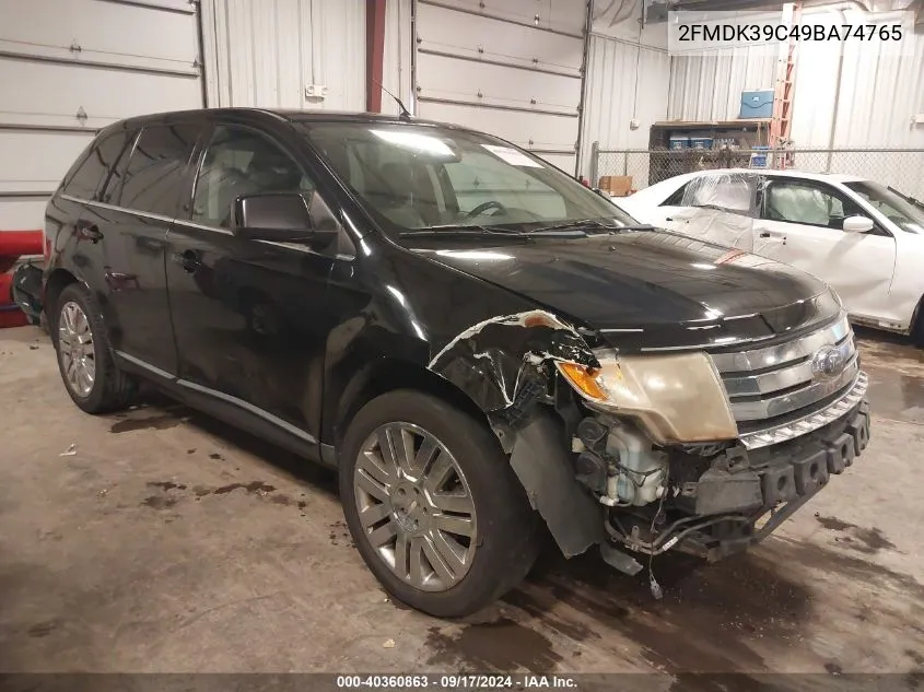 2009 Ford Edge Limited VIN: 2FMDK39C49BA74765 Lot: 40360863