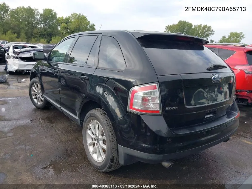 2009 Ford Edge Sel VIN: 2FMDK48C79BA65713 Lot: 40365113