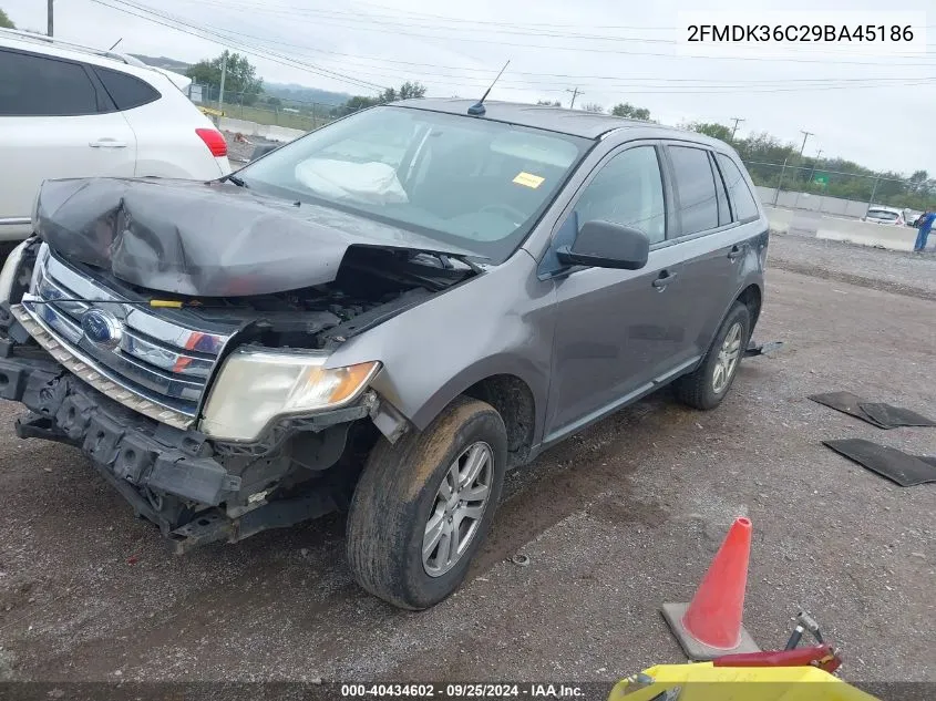 2009 Ford Edge Se VIN: 2FMDK36C29BA45186 Lot: 40434602