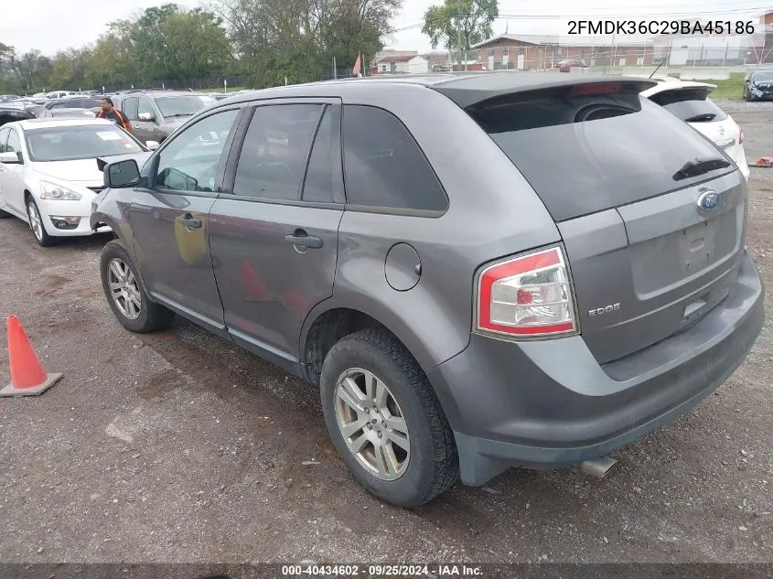 2009 Ford Edge Se VIN: 2FMDK36C29BA45186 Lot: 40434602