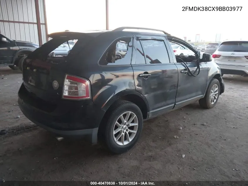 2009 Ford Edge Sel VIN: 2FMDK38CX9BB03977 Lot: 40470838