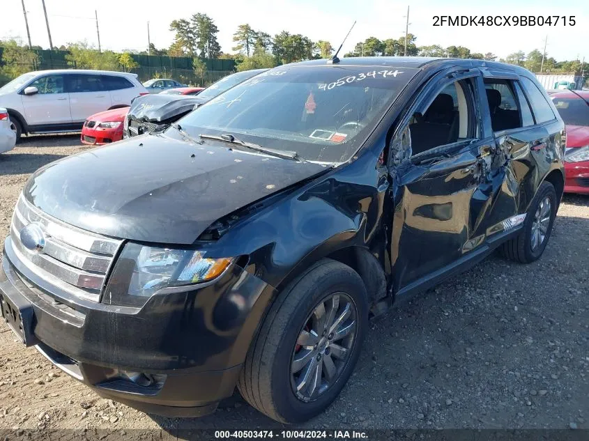 2009 Ford Edge Sel VIN: 2FMDK48CX9BB04715 Lot: 40503474