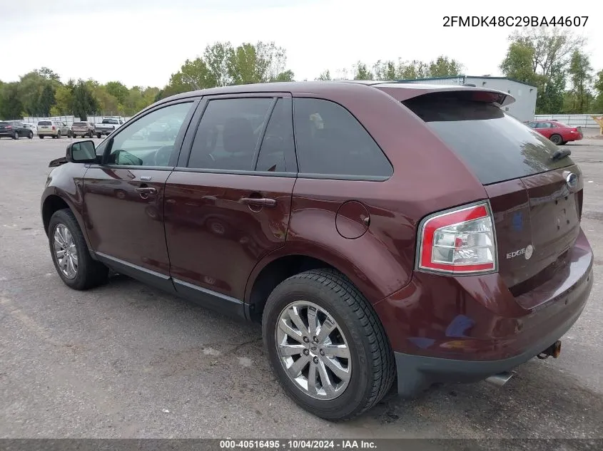 2009 Ford Edge Sel VIN: 2FMDK48C29BA44607 Lot: 40516495