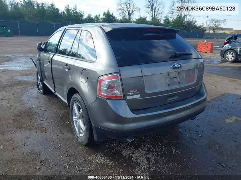 2009 Ford Edge Se VIN: 2FMDK36C89BA60128 Lot: 40656485