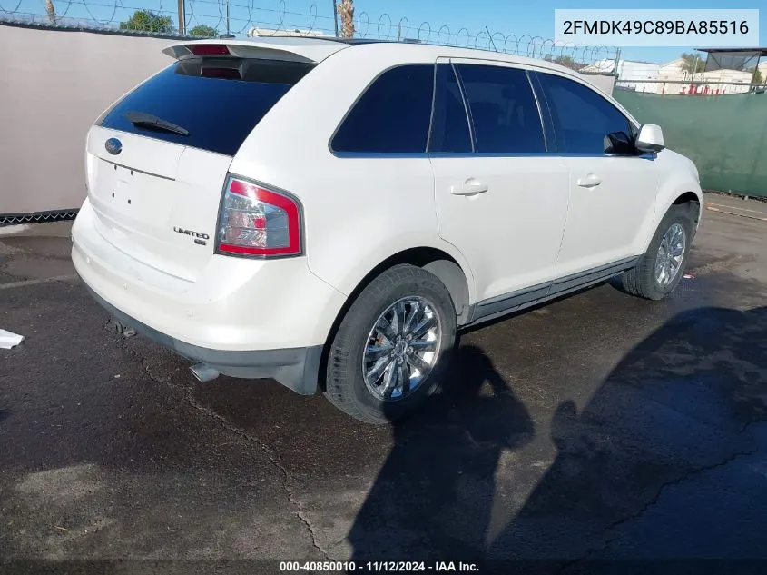 2009 Ford Edge Limited VIN: 2FMDK49C89BA85516 Lot: 40850010