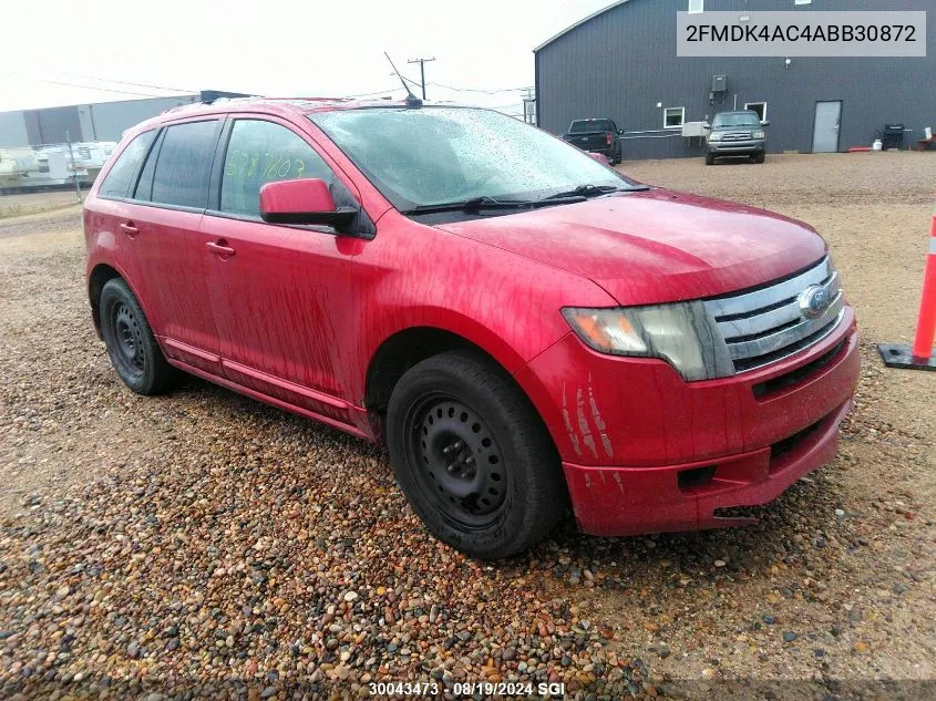 2010 Ford Edge Sport VIN: 2FMDK4AC4ABB30872 Lot: 30043473