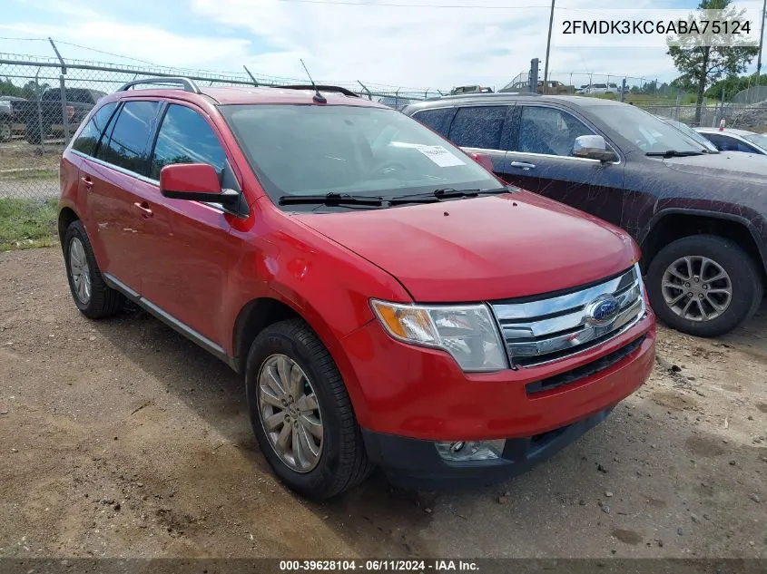 2010 Ford Edge Limited VIN: 2FMDK3KC6ABA75124 Lot: 39628104