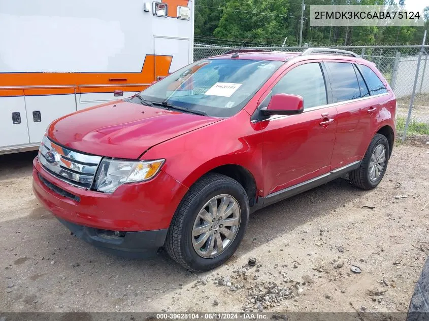 2010 Ford Edge Limited VIN: 2FMDK3KC6ABA75124 Lot: 39628104