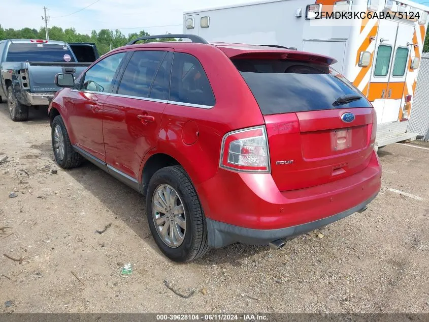 2010 Ford Edge Limited VIN: 2FMDK3KC6ABA75124 Lot: 39628104