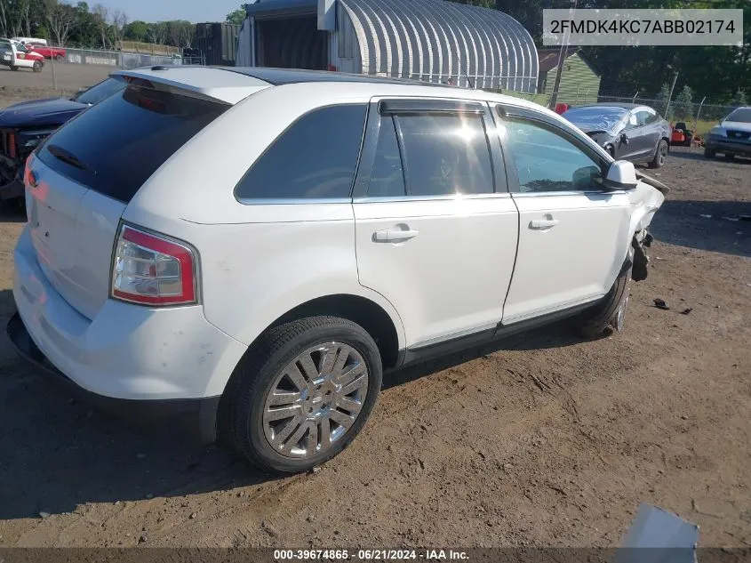 2010 Ford Edge Limited VIN: 2FMDK4KC7ABB02174 Lot: 39674865