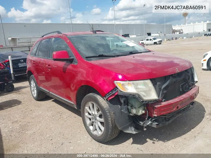 2010 Ford Edge Sel VIN: 2FMDK4JC7ABA60591 Lot: 39712495