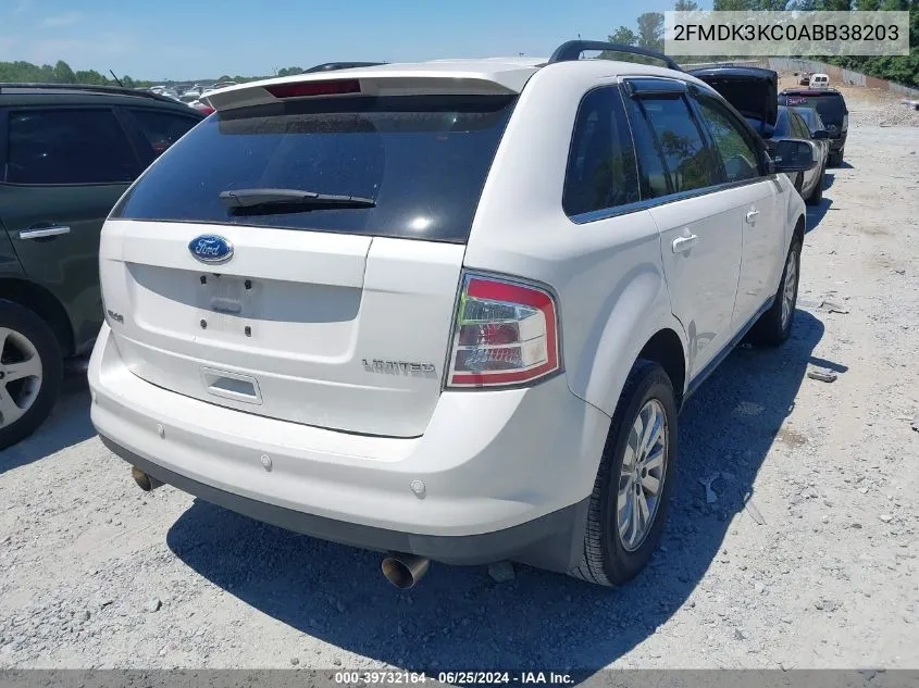 2010 Ford Edge Limited VIN: 2FMDK3KC0ABB38203 Lot: 39732164