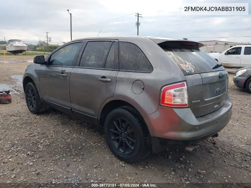 2010 Ford Edge Sel VIN: 2FMDK4JC9ABB31905 Lot: 39773151