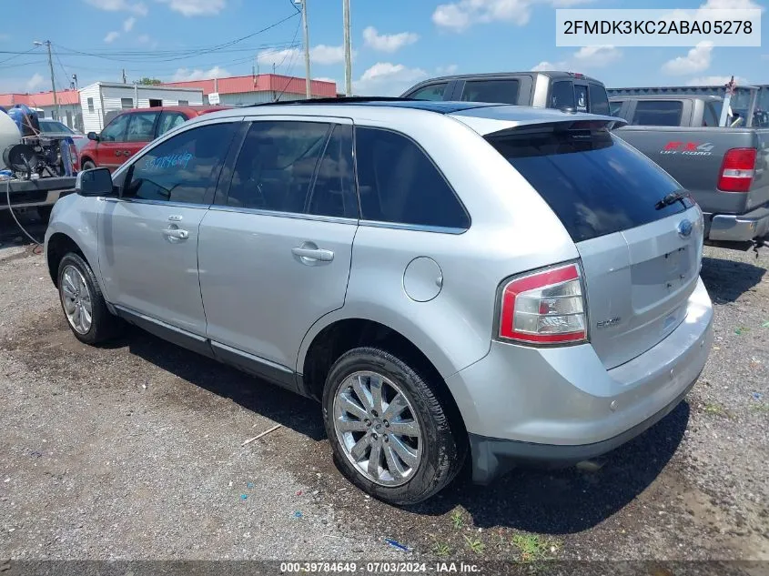 2010 Ford Edge Limited VIN: 2FMDK3KC2ABA05278 Lot: 39784649