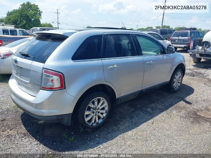 2010 Ford Edge Limited VIN: 2FMDK3KC2ABA05278 Lot: 39784649