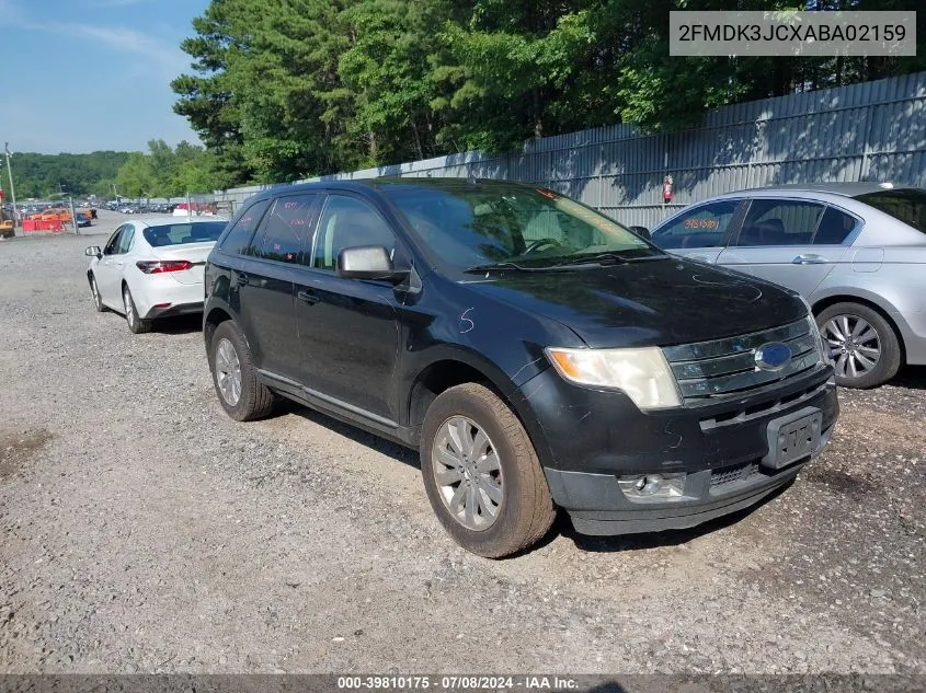 2010 Ford Edge Sel VIN: 2FMDK3JCXABA02159 Lot: 39810175