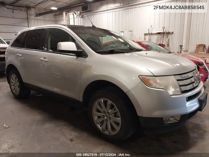 2010 Ford Edge Sel VIN: 2FMDK4JC8ABB58545 Lot: 39827019